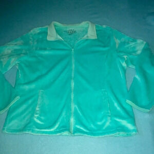 MADE FOR LIFE  brushed fleece long sleeve zip up 2 front pockets NEW size XL